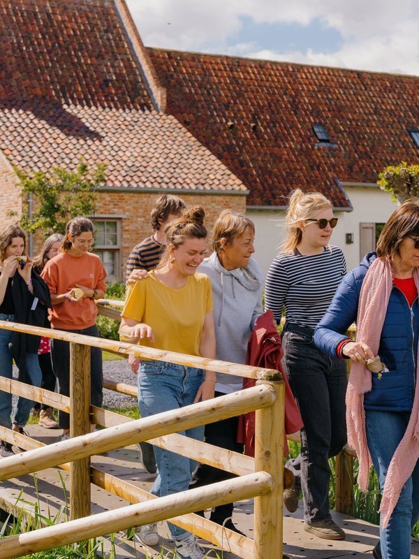 Groep bij de Waelhoeve in Aalter